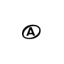 Symbol Offener Notenkopf, A