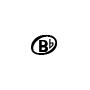 Symbol Offener Notenkopf, B mit b