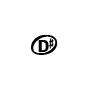 Symbol Offener Notenkopf, D
