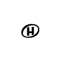 Symbol Offener Notenkopf, H