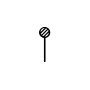 Symbol Harte Sticks aufwärts (Holz- oder Plastikköpfe) oder Xylophon Holz-Schlägel aufwärts