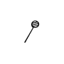 Symbol Harte Sticks links (Holz oder Plastikköpfe) oder Xylophon Holz-Schlägel links
