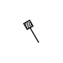 Symbol Pauke Holz-Schlägel rechts