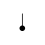 Symbol Xylophon harter Schlägel abwärts
